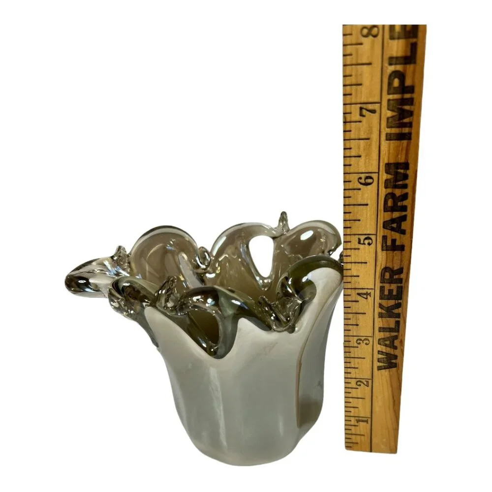 Authentic Murano‎ White Cristal Vase